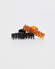 Clueless Claw Hair Clips 2 Pack Black/Tort