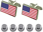 [Select Gifts] Shirt Dress Studs United States Flag Cufflinks