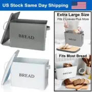 Bread Box Stainless Steel Vintage Bread Storage Bin Kitchen Cake Food Container