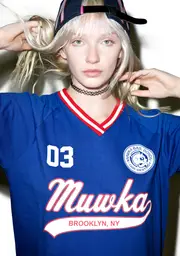 [Mishka] Crowbar Hotel Script Baseball Jersey