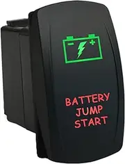 12V 20A / 24V 10A MOMENTARY Rocker Switch Battery Jump Start 6C83GRM Universal fits Toyota Nissan Holden Mitsubishi Ford Amarok etc. Dual LED in Green red
