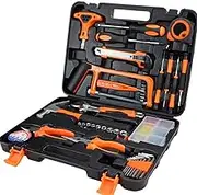 105 Pieces Home Repair Tool Set, General Household Hand Tool Kit, Auto Repair Tool with Storage Tool Box