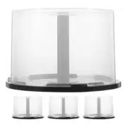 4pcs Large Capacity CD/DVD Storage Bucket Empty DVD Clear Storage Box Plastic
