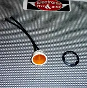 2620K3 VCC AMBER Panel Mount Indicator Round 0.81" Neon 125V Wire AMB