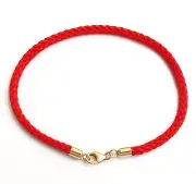 red string kabbalah bracelet prayer 14k solid gold luck evil eye celebrity bless
