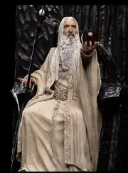 Weta - Lord Of The Rings - Saruman The White On Throne - 1:6 Scale Statue