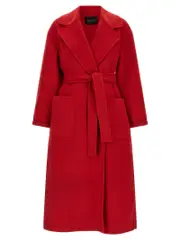 [Fabiana Filippi] Fabiana Filippi-Cashmere Wool Coat Trench E Impermeabili Rosso-Donna 42IT