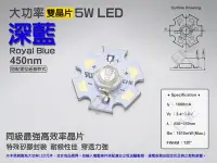 在飛比找Yahoo!奇摩拍賣優惠-EHE】大功率5W雙晶片450nm深藍光LED【含星形鋁基】