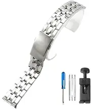 YCBFGAZATK Solid Steel Watch Strap Fit For Tissot 1853 Belt Male Watchbands T17 T461 T055 T014 Prc200 Staless Steel Watch Band Chain
