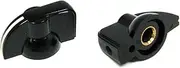 2-pack Potentiometer Knobs: Black Chickenhead with Set Screw