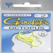 Gamakatsu | St#. 02609-C | Octopus Hook | Size 2 | Barbed Needle Point