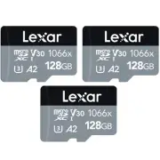 Lexar 1066x MicroSDXC Memory Card with Adapter 128GB 3 Pack