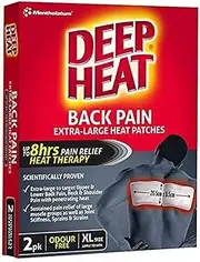 Deep Heat Back Patches, 2 Count