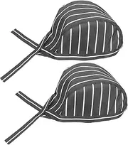 [DEARMAMY] 4sets Adjusting Kitchen Hat Cap Trucker Hats Head Docker Women Beanie Adult Chef Hat Chefs Cook Waiter Kitchen Supply Uniform Hat for Restaurant Chef Hat with Ties Cotton 2pcs*4