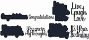 Briartw Romantic Sentiments Phrase Congratulations, It's Your Birthday Congratulations Cutting Dies for Embossing Scrapbooking Stamping Hancraft Cards Decoration,Live Laugh Love,you are in my thoughts