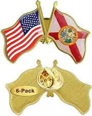 [MIDLE] 6/12/50/100 Pack-American State Florida Flag Lapel Pins Friendship Bulk -1.5”