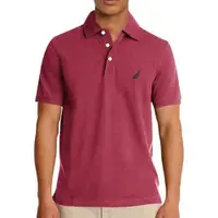 在飛比找ETMall東森購物網優惠-NAUTICA 2023男時尚棉質彈性針莓果色短袖Polo衫