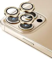 Titanium Tempered Glass Camera Lens Protector Cover For iPhone 16 Pro Max 6 Plus 13 12 16plus 15Pro 14Pro Phone Accessories (Glitter Gold,For iPhone 13 Pro)