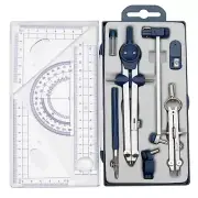 13 Pcs Compass and Protractors Set Math Compass Geometry Tool Metal Geometry ...