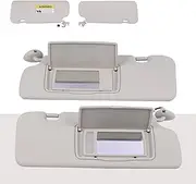 Magimaker Driver & Passenger Side Sun Visor Fit for Honda CRV 2012 2013 2014 Replace 83230-T0A-A01ZA Front Left & Right | Sun Protection Shade | Makeup Mirror | Gray (ONLY Right Side Vanity Light)
