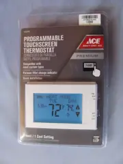 Ace Heating and Cooling Touch Screen Programmable Thermostat 4235370
