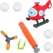 KOMBIUDA Sprinkler for Boys and Girls 6 Thread Outdoor Water Toys Helicopter Shape Sprinkler Baseball Set