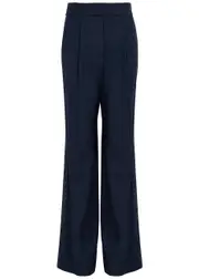 Veronica Beard Robinne Straight-leg Woven Trousers - Navy - 6 (UK10 / S) 6 (UK10 / S)