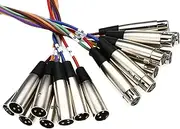 Hosa XLR3F to XLR3M Balanced Snake Cable, 2-Meter