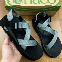 在飛比找蝦皮購物優惠-Chaco4 男士 Chaco 拖鞋,灰色圖案