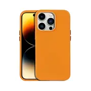 iPhone 14 Plus Liquid Silicone Case Cover - Washable, Shock-Proof, Drop-Resistant, Ultra-Soft, Scratch-Free, Durable - Orange