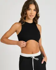 [Ava And Ever] Ava And Ever Women's Kendra Ultra Crop Top in Black 0 Black