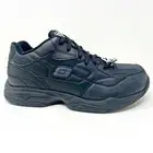 Skechers Slip Resistant Felton Albie Black Womens Relaxed Fit Crew Shoes