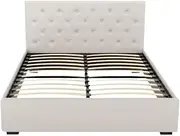Artiss Bed Frame Double Size Gas Lift Storage Mattress Base Wooden Beige Vila