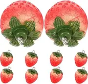 [MUELODSIC] 10Pcs Strawberry Pendant Charms Realistic Fruit Charms for Jewelry Making DIY Craft Projects Keychain Accessories for present Giving Special Occasions