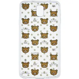 Rilakkuma 拉拉熊/懶懶熊 Samsung Galaxy Note3 彩繪透明保護軟套-繽紛大頭熊