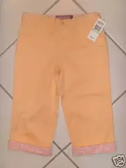 NWT Girl’s Vineyard Vines Twill Capri Pant Mango Size 14 XL $52