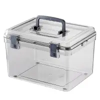 在飛比找Yahoo!奇摩拍賣優惠-密封箱加厚防水儲物箱子單眼相機防潮箱家用茶葉透明收納箱