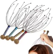 Head Massager Scalp Scratcher Pack of 3 Manual 12 Fingers De-stress Spa Therapy