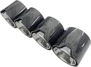 4 Pcs/Set Compatible For BMW M3 M4 G80 G82 G83 Carbon Fiber Exhaust Tip Muffler Tip Car Accesories(Silver)