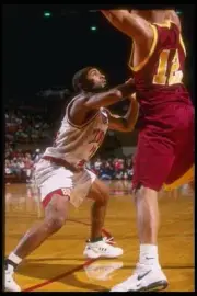 Guard Dominick Young Fresno State Bulldogs covers Santa Clara Bron- Old Photo