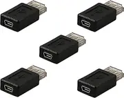 tunghey 5 Pack USB 2.0 A Female to USB B Mini 5 Pin Female Adapter Converter