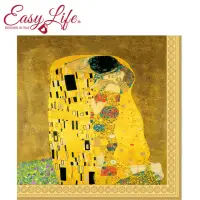 在飛比找momo購物網優惠-【義大利Easy Life】吻 克林姆(餐巾紙 蝶谷巴特 餐