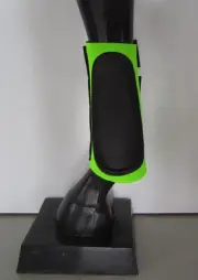 Horse Splint or Brush Boots Lime green & Black AUSTRALIAN MADE Choose your size