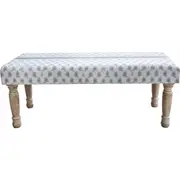 Velvet French Fleur 101x41cm Wood Ottoman/Bench Home Furniture Decor Rectangle