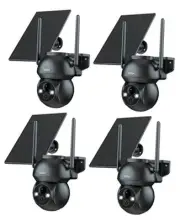 Pack Solar WiFi Camera Outdoor Wireless, 2K PTZ Security Camera with 4