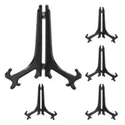 10" Acrylic Plate Stands for Display Stand Plate Holder Black 5Pcs