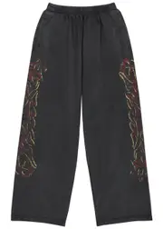 Balenciaga Offshore Logo Cotton Sweatpants - Black - M M