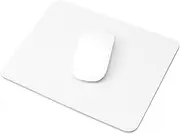 ProElife Mouse Pad 9.4'' x 7.8'' Slim Mat for Computer Laptop Accessories, Waterproof PU Leather Mouse Pad with Anti-Slip Base Rectangle Mousepad for Home Office School Mouse (White)