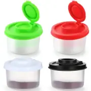 4 Pcs Salt and Pepper Shakers Set Mini Plastic Pepper Shaker with Lid Damp Pr...