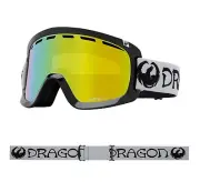 NWT DRAGON D1 OTG SNOW GOGGLES $90 CLASSIC GREY/LUMALENS GOLD IONIZED ANTIFOG